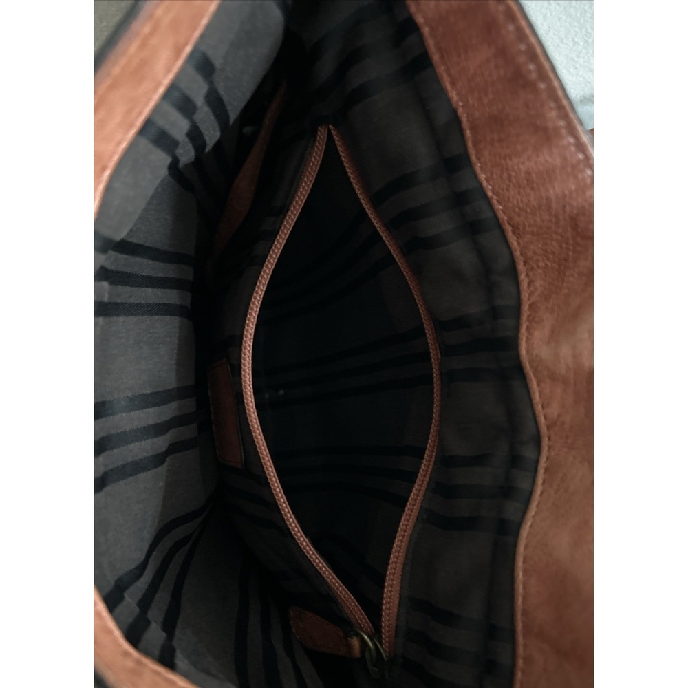 Frye Cameron Magazine Crossbody Leather Bag with Dust Bag Brown Distressed‎ - Picture 8 of 13